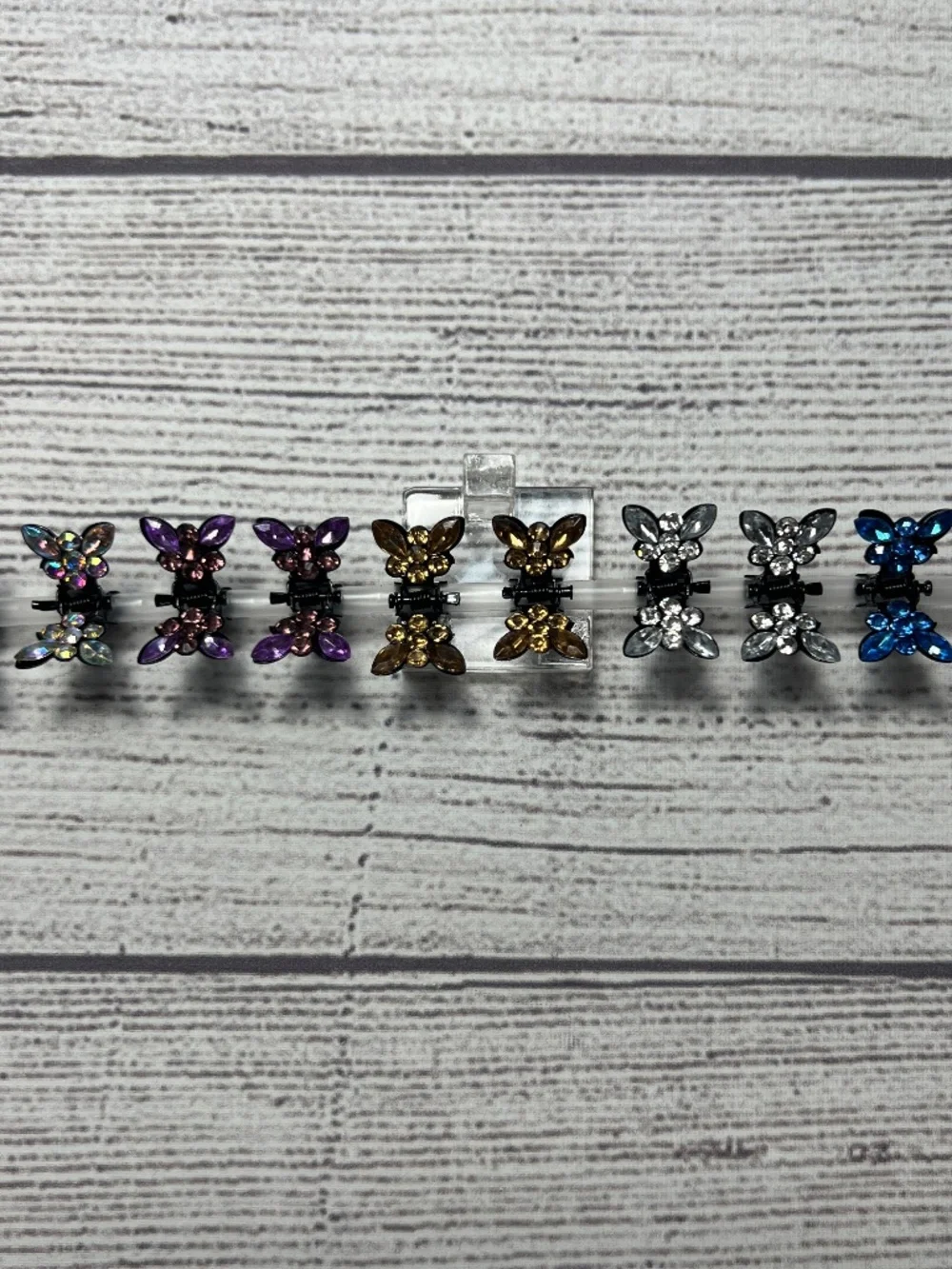 Multi Color Austrian Crystal Mini Hair Clips